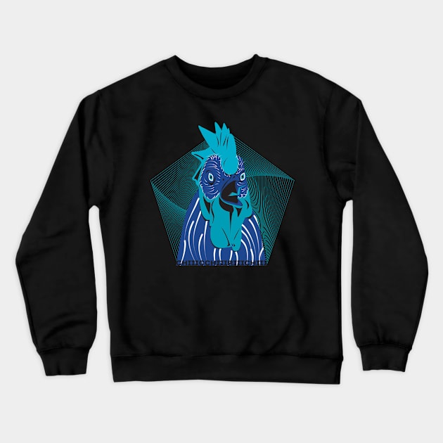 Screaming Rooster Crewneck Sweatshirt by Stecra